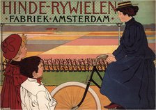 Hinde Rijwielen Fabriek Amsterdam, 1896. Artist: Caspel, Johann Georg van (1870-1928)