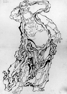 Nio the Guardian, 18th-19th century. Creator: School of Katsushika Hokusai.