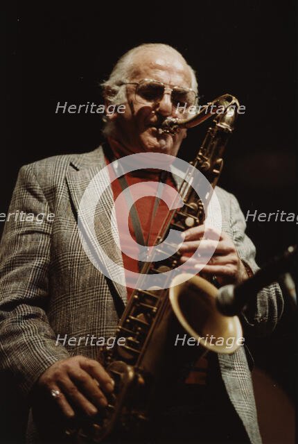 Ronnie Scott playing with his Quintet, Norwich Jazz Festival, England, 1991. Creator: Brian Foskett.