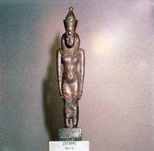 Egyptian bronze, Goddess Mut, Theban Mother-goddess, 18th Dynasty, c1550BC-1298BC.  Artist: Unknown.