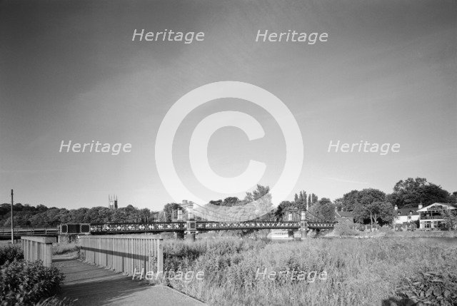 Ferry Bridge footbridge, Burton-upon-Trent, Staffordshire, 2000. Artist: M Hesketh-Roberts