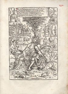 Apollo on Parnassus. From: Melopoiæ sive Harmoniæ tetracenticæ, 1507. Creator: Kulmbach, Hans Suess, von (ca. 1480-1522).