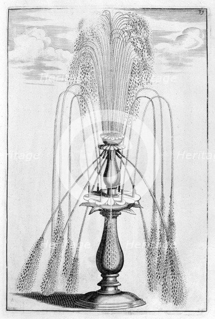 Ornamental fountain design, 1664. Artist: Georg Andreas Bockler