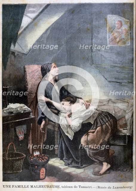 'The Poverty-Stricken Family, or The Suicide', 1849, (1897). Artist: Unknown