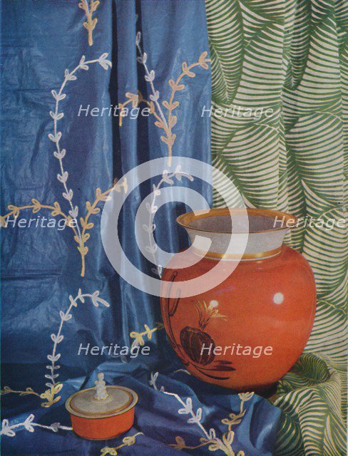 'Europe and America - Two American fabrics by courtesy of Stroheim & Roman of New York', 1940. Artist: Unknown.