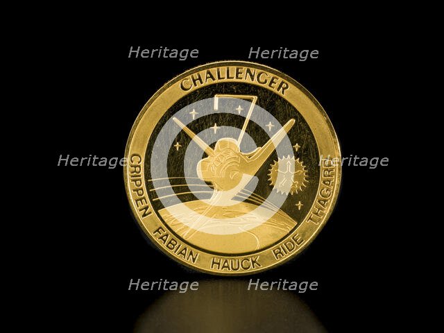 National Air and Space Museum STS-7 Medal awarded to Sally Ride, 1980s. Creator: Franklin Mint.