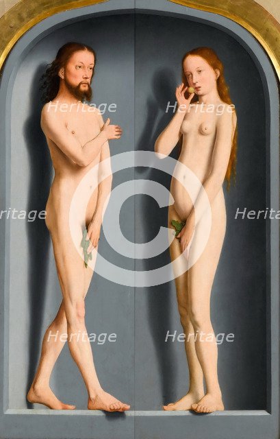 Adam and Eve (Sedano Family Triptych, exterior panels). Artist: David, Gerard (ca. 1460-1523)