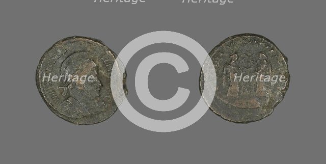 Coin Portraying Emperor Constantine I, 318-319. Creator: Unknown.