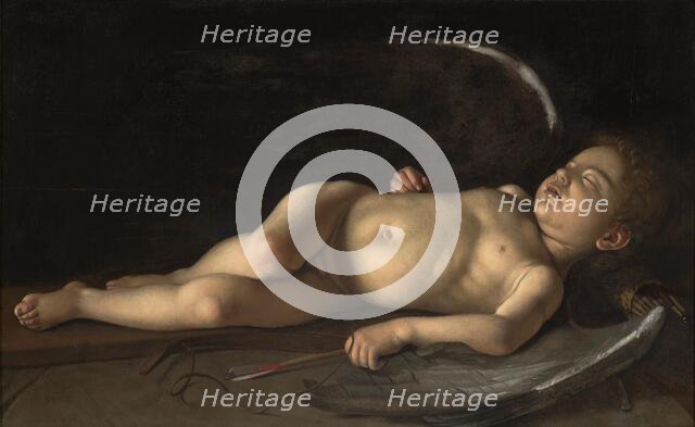 Sleeping Cupid, about 1610-1615. Creator: Michelangelo Caravaggio.