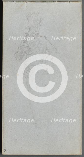 Sketchbook, page 15: Study of a Soldier. Creator: Ernest Meissonier (French, 1815-1891).