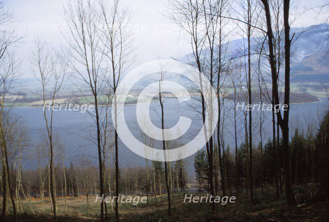 Bassenthwaite Lake from the West, Cumberland, England, 20th century. Artist: CM Dixon.