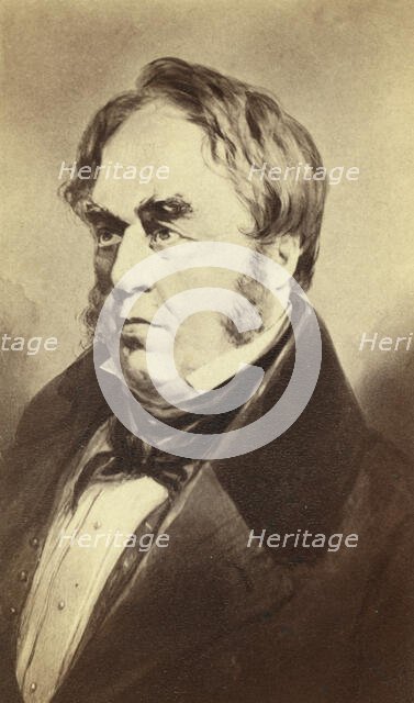 Ivan Andreevich Krylov, head-and-shoulders portrait, facing left, between 1880 and 1886. Creator: Unknown.