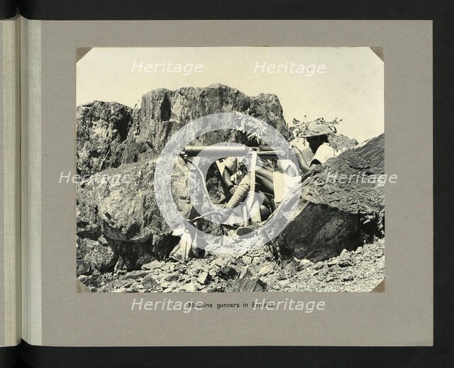 Machine gunners in Eritrea. Creator: Colonial Office.
