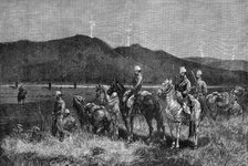 The French Expedition to Tunis: outpost of Chasseurs d'Afrique watching the signal fires..., 1881. Creator: Unknown.