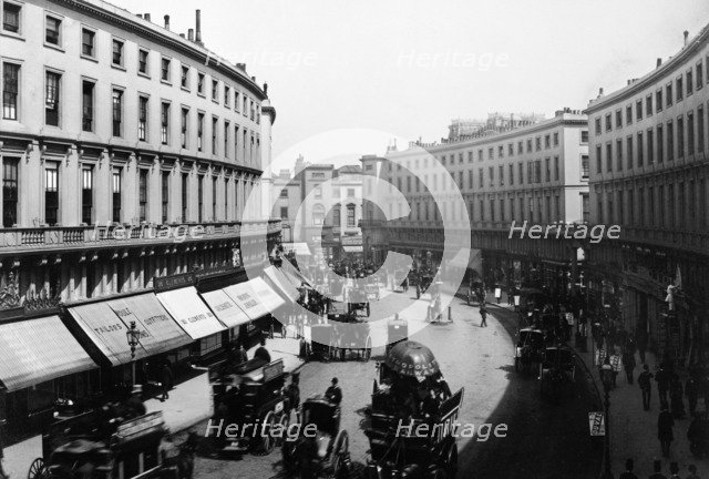 Regent Street Quadrant, Westminster, London, late 19th century. Artist: Unknown