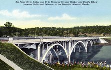 Big Piney River Bridge, Missouri, USA, 1946. Artist: Unknown