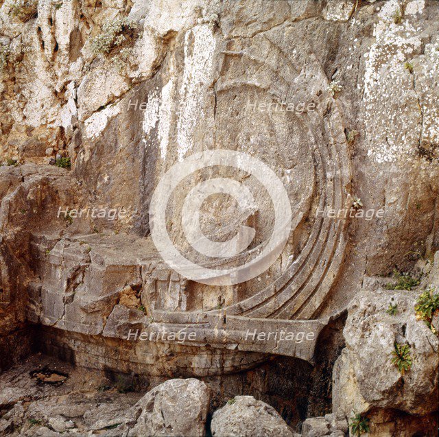 Detail of Greek Ship with Large Steering Oar, Relief Carving  2nd century BC. Artist: Unknown.
