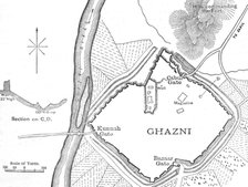 'Plan of Ghazni, (1880)', c1880. Artist: Unknown.