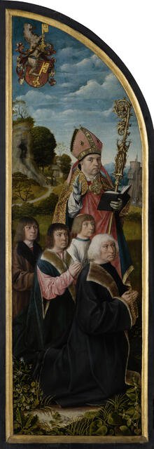 St Nicholas with Donors, 1500-1504. Creator: Master of Frankfurt.