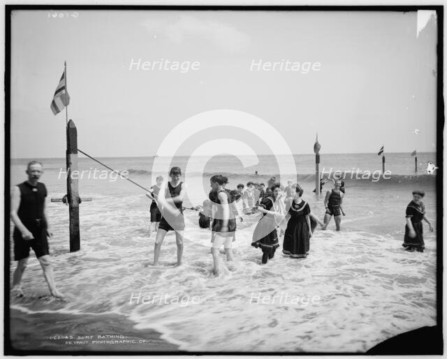 Surf bathing, between 1900 and 1905. Creator: Unknown.