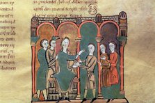 Sacramental Witness of Count Bernat I of Besalú the Tallaferro (? 970 - 1020), miniature in 'Libe…