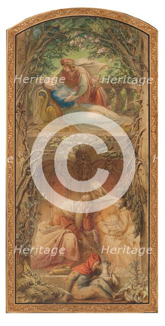 Sleeping Beauty. Creator: Schwind, Moritz Ludwig, von (1804-1871).