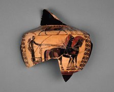 Fragmentary Attic Black-Figure Hydria, about 530 BC. Creator: Unknown.