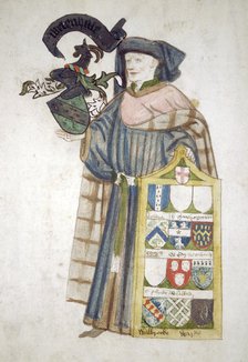 William Whetenhall, Sheriff of London 1440-1441, in aldermanic robes, c1450.                         Artist: Roger Leigh
