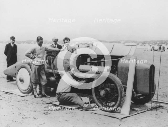 Malcolm Campbell with 1920 Sunbeam, (c1920?). Artist: Unknown