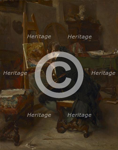 A Painter, 1855. Creator: Ernest Meissonier (French, 1815-1891).