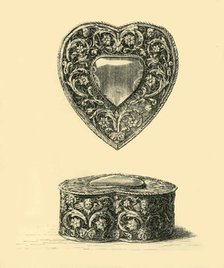 Heart-shaped box, c1650-1699, (1881). Creator: A A Bradbury.