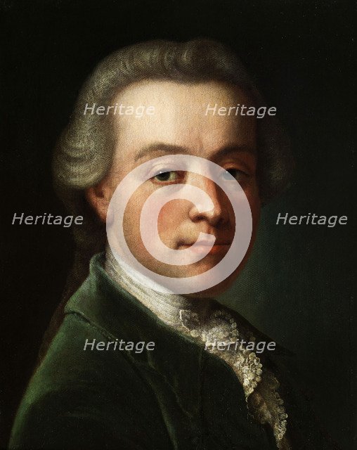 Portrait of the composer Wolfgang Amadeus Mozart (1756-1791), c. 1789. Artist: Anonymous  