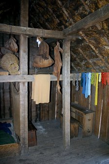 House interior, West Stow Country Park and Anglo-Saxon Village, Bury St Edmund's, Suffolk.