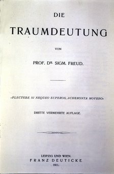 Cover of 'Die Traumdeutung' (The Interpretation of Dreams), edition published in Leipzig and Vien…