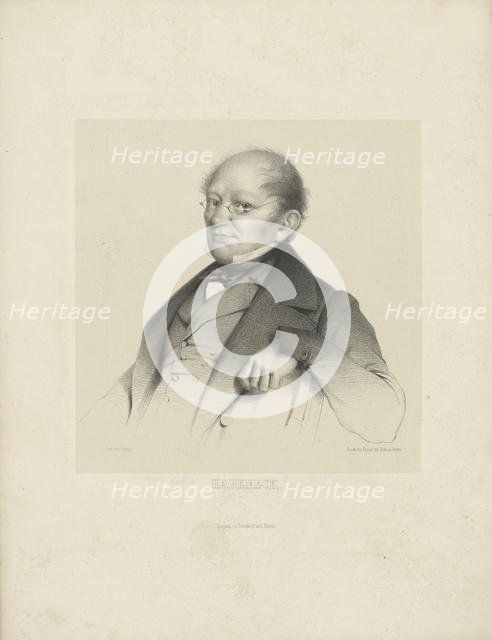 Portrait of the composer François Antoine Habeneck (1781-1849), c. 1840. Creator: Breitkopf & Härtel.