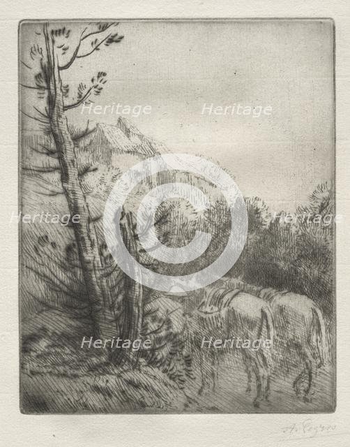 The Farm on the Hill. Creator: Alphonse Legros (French, 1837-1911).