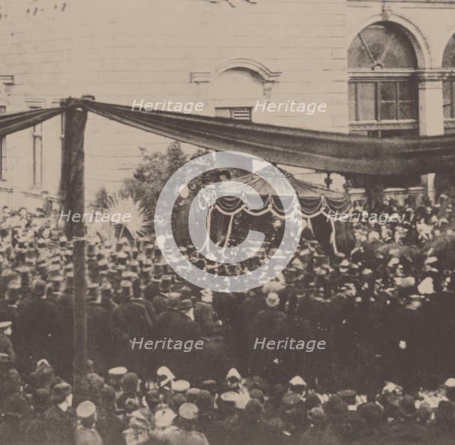 Richard Wagner's funeral procession in Bayreuth, 1883, 1883.