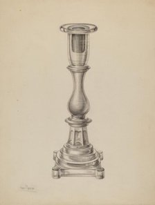 Candlestick, c. 1938. Creator: Charles Caseau.