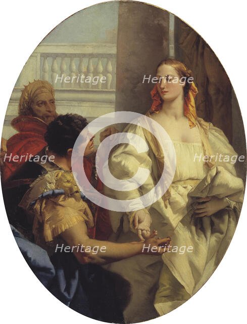 Latinus offers Aeneas his daughter Lavinia in marriage, 1753-1754. Creator: Tiepolo, Giambattista (1696-1770).