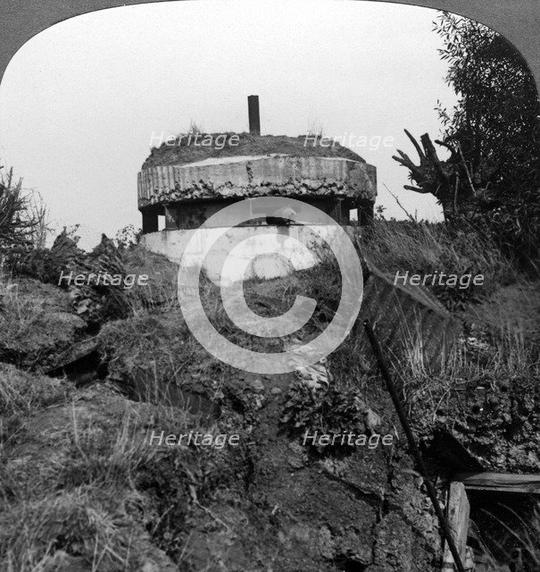 German pillbox, Bullecourt, France, World War I, 1917.Artist: Realistic Travels Publishers