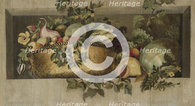 Still Life with Fruit and Flower Garlands, 1645-1650. Creator: Jacob van Campen.