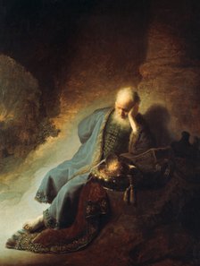 'The Prophet Jeremiah Mourning over the Destruction of Jerusalem', 1630. Artist: Rembrandt Harmensz van Rijn    