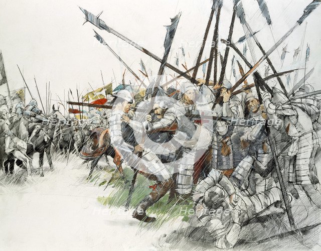Battle of Flodden Field, 1513, (c1990-2010). Artist: Ivan Lapper.