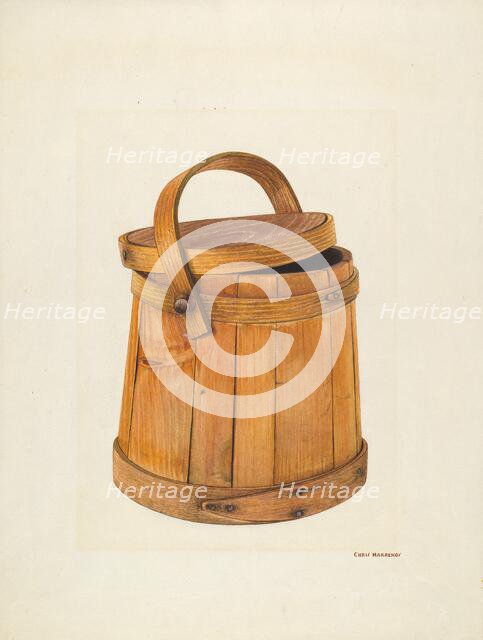 Maple Sugar Bucket, c. 1940. Creator: Chris Makrenos.