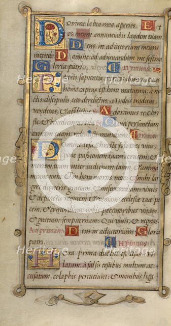 Decorated Text Page; Book of Hours, 1544. Creator: Unknown.