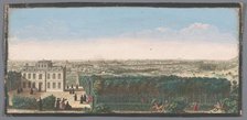 View of the city of Paris seen from the village of Ménilmontant, 1700-1799. Creators: Anon, Jacques Rigaud.