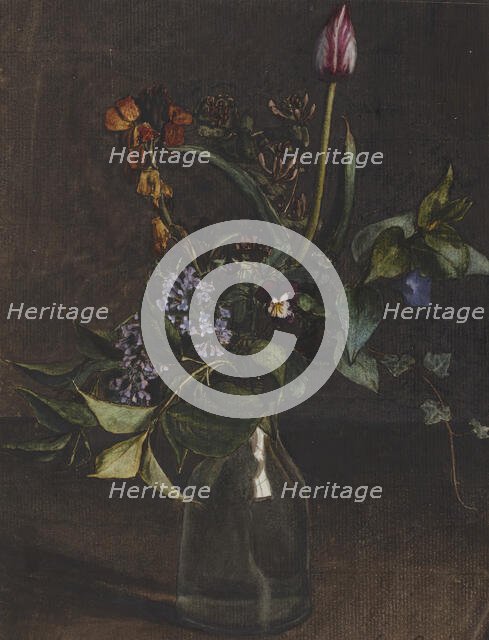 Bouquet of Flowers with a Tulip, c1862. Creator: Leon Bonvin.