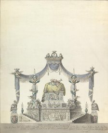 Catafalque of the Empress Catherine the Great of Russia (Side Elevation)., 1796. Creator: Vincenzo Brenna.