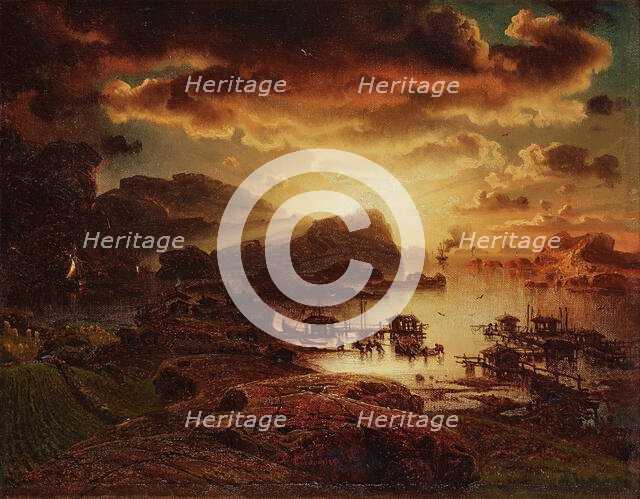 Sunset, 1851. Creator: Larsson, Marcus (1825-1864).
