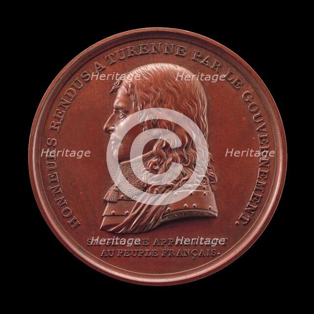 Henri de La Tour d'Auvergne, 1611-1675, Vicomte de Turenne, Marshal of France 1643, Obverse 1800. Creator: Henry Auguste.
